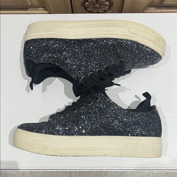 Call It Spring Black Sparkle Sneakers - Picture 3 of 13